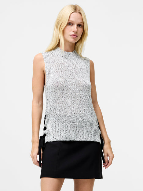 Wai Sleeveless Long Lace Up Vest