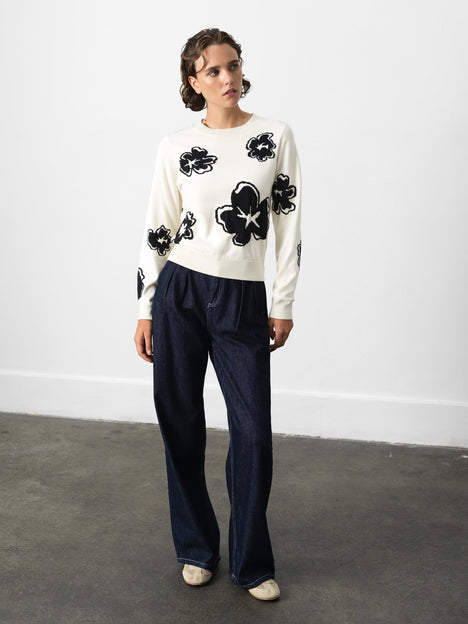 Paislee Floral Jacquard Jumper