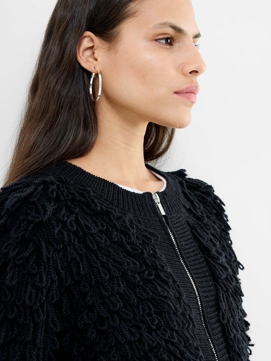 Mali Looped Fringe Knit Jacket