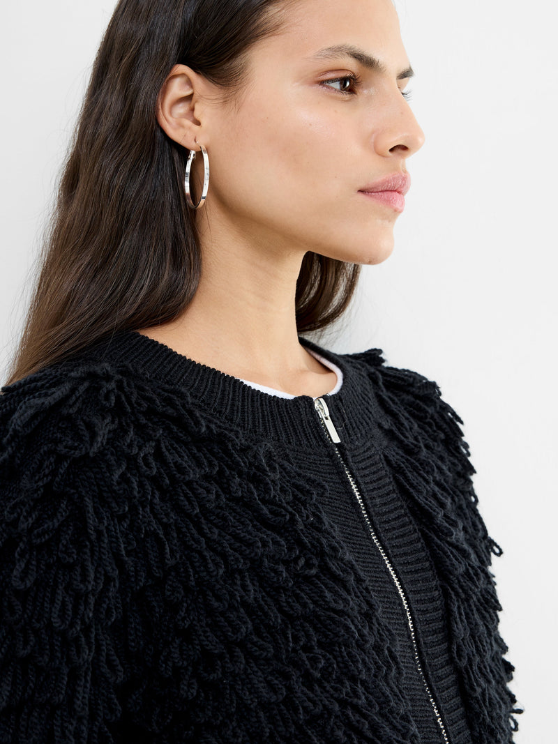 Mali Looped Fringe Knit Jacket