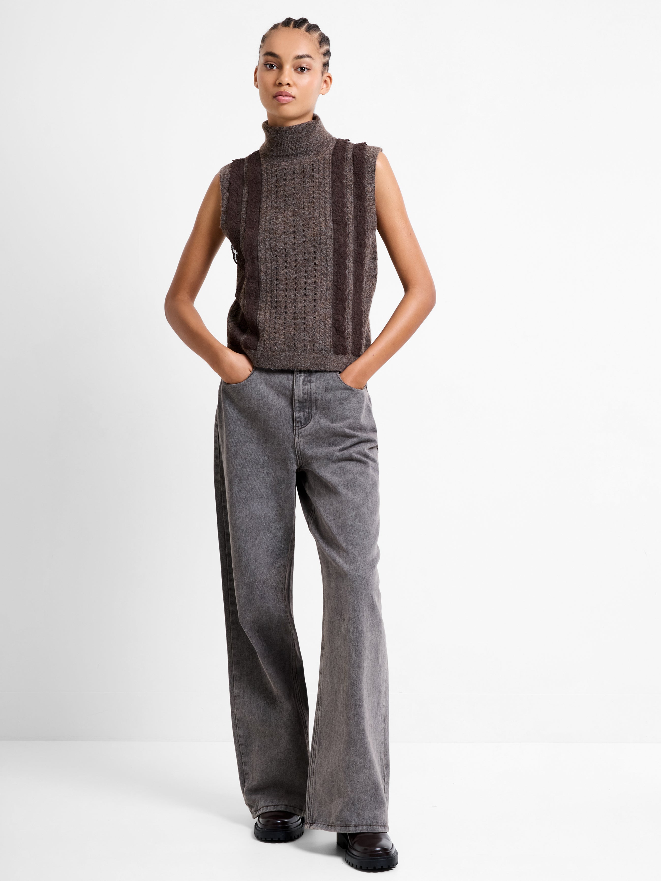 Kezia Recycled Lace Sleeveless Jumper | French Connection EU