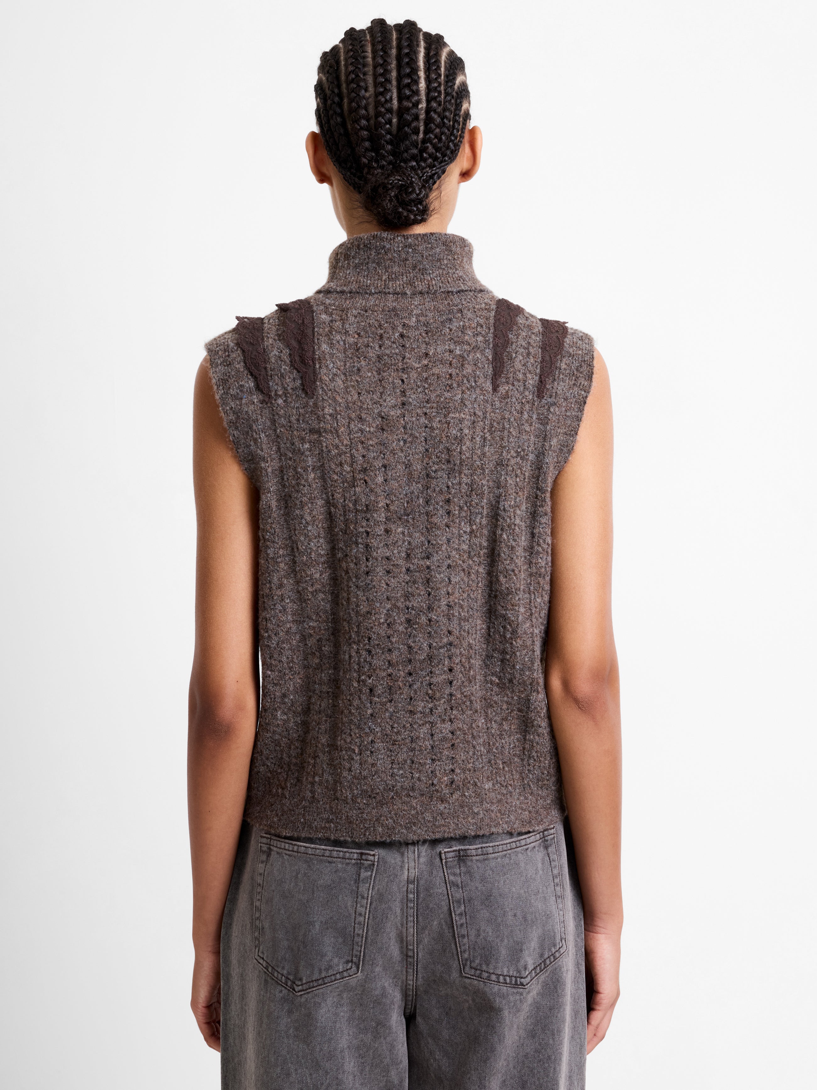 【New】Deuxieme Classe Sleeveless Pullover Kezia Recycled Lace Sleeveless Jumper | French Connection EU
