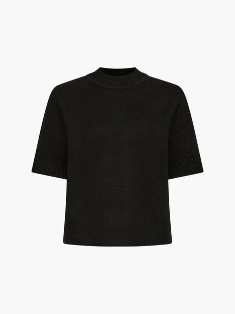Kezia Recycled Short Sleeve Mock Neck Jumper