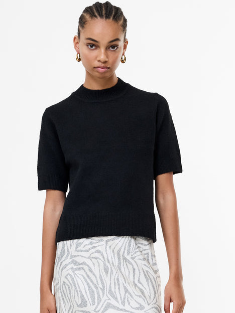 Kezia Recycled Short Sleeve Mock Neck Jumper