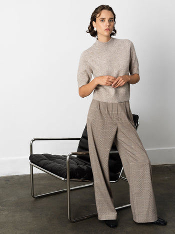 Kezia Recycled Short Sleeve Mock Neck Jumper