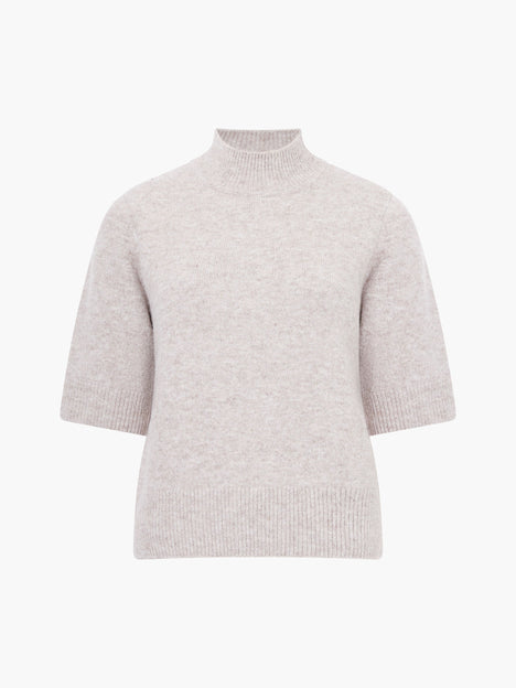 Kezia Recycled Short Sleeve Mock Neck Jumper