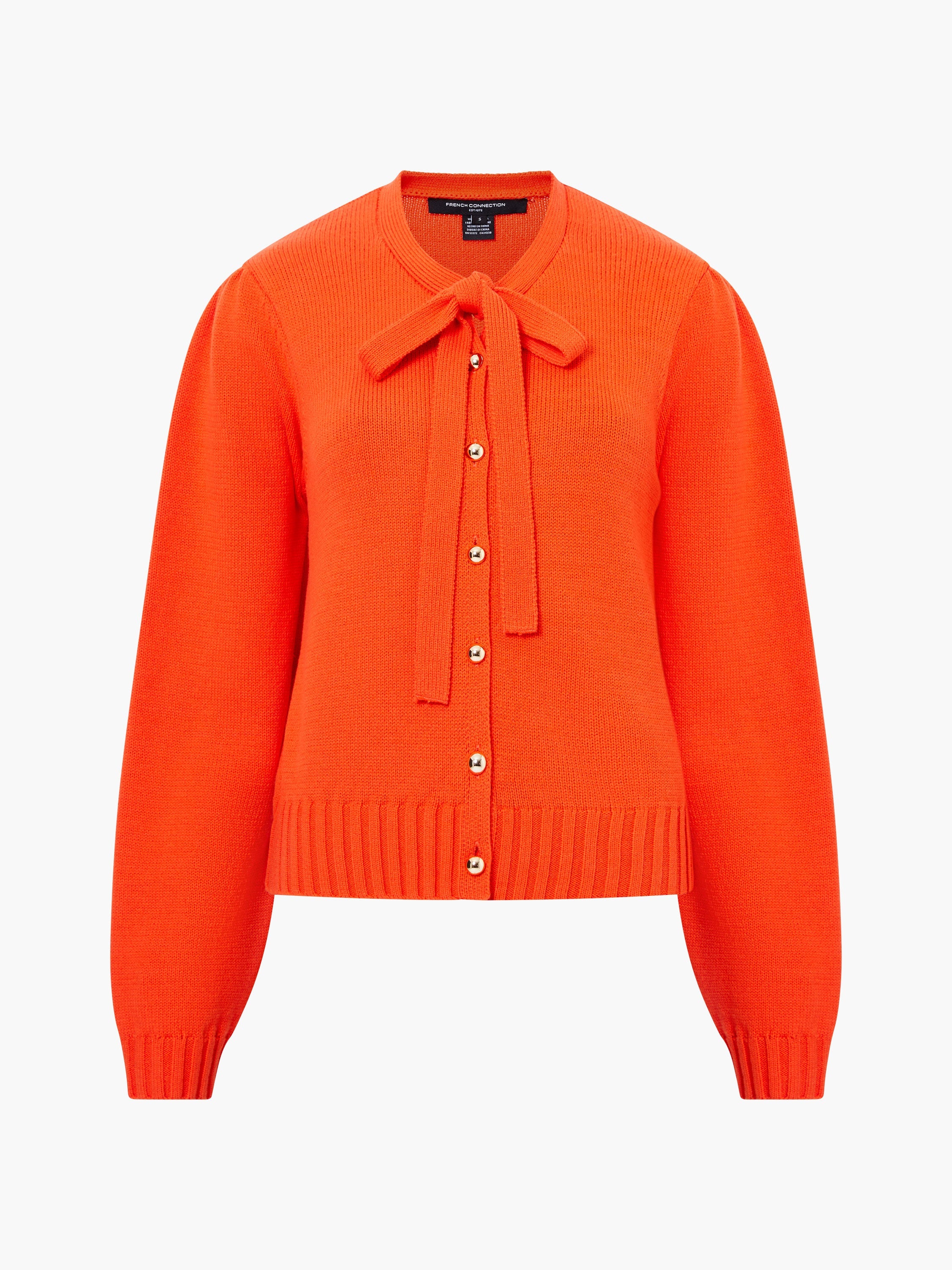 Varli Long Sleeve Tie Neck Cardigan