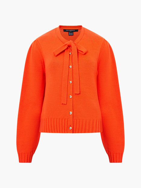 Varli Long Sleeve Tie Neck Cardigan