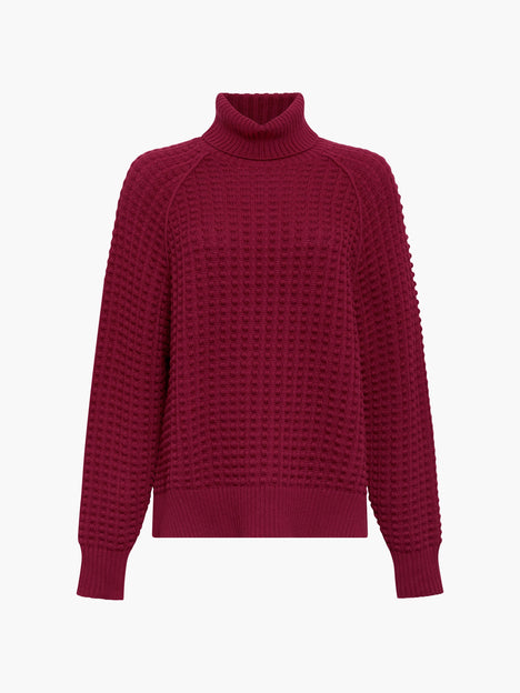 Keya Popcorn Knit Roll Neck Jumper