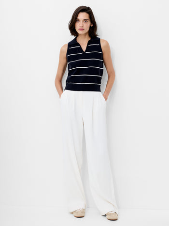 Sloane Knit Collared Sleeveless Top