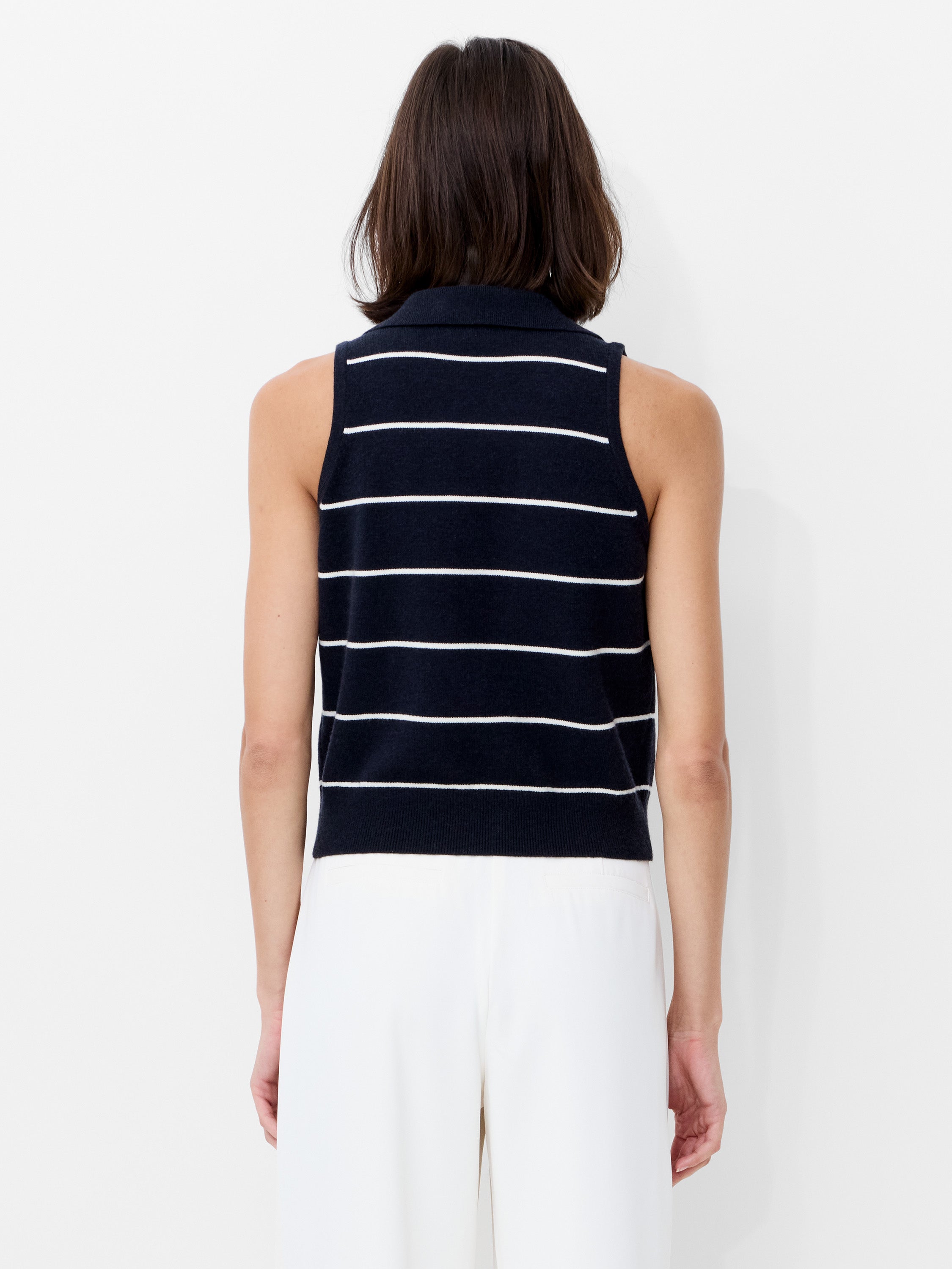 Sloane Knit Collared Sleeveless Top