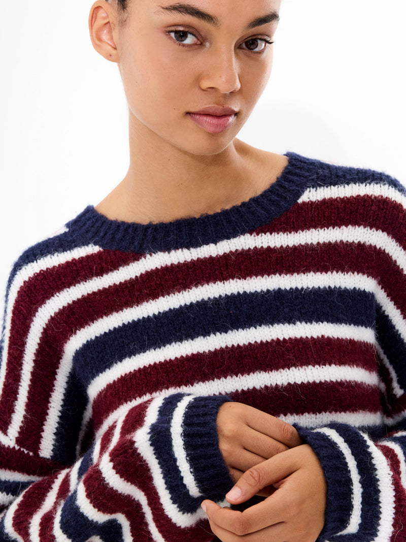 Chunky Alpaca Stripe Pullover Jumper