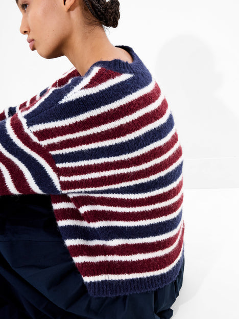 Chunky Alpaca Stripe Pullover Jumper