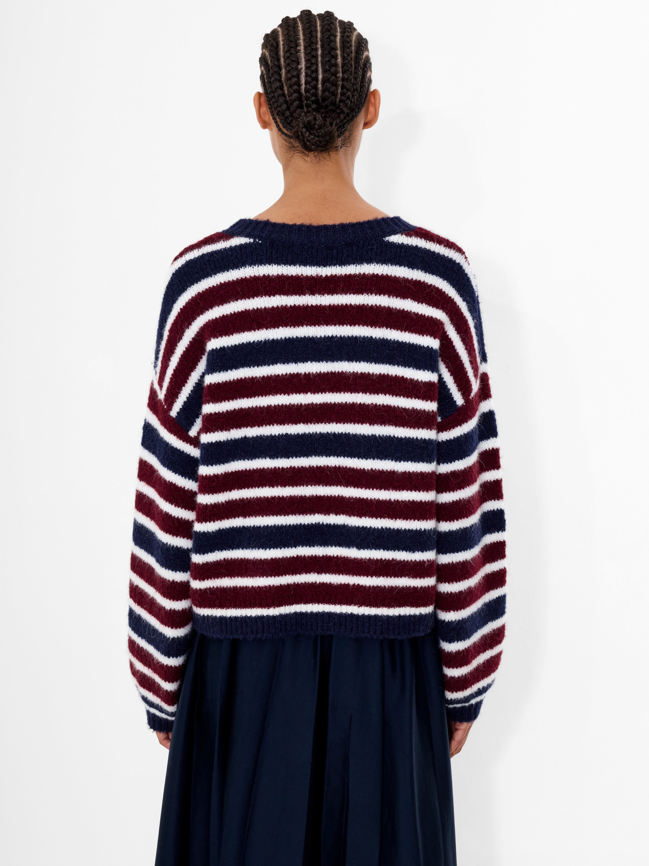Chunky Alpaca Stripe Pullover Jumper