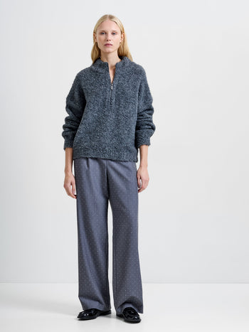 Renee Boucle Half Zip Jumper