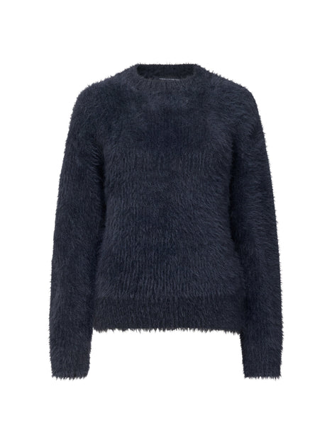 Lucile Mock Neck Fluffy Knit Jumper