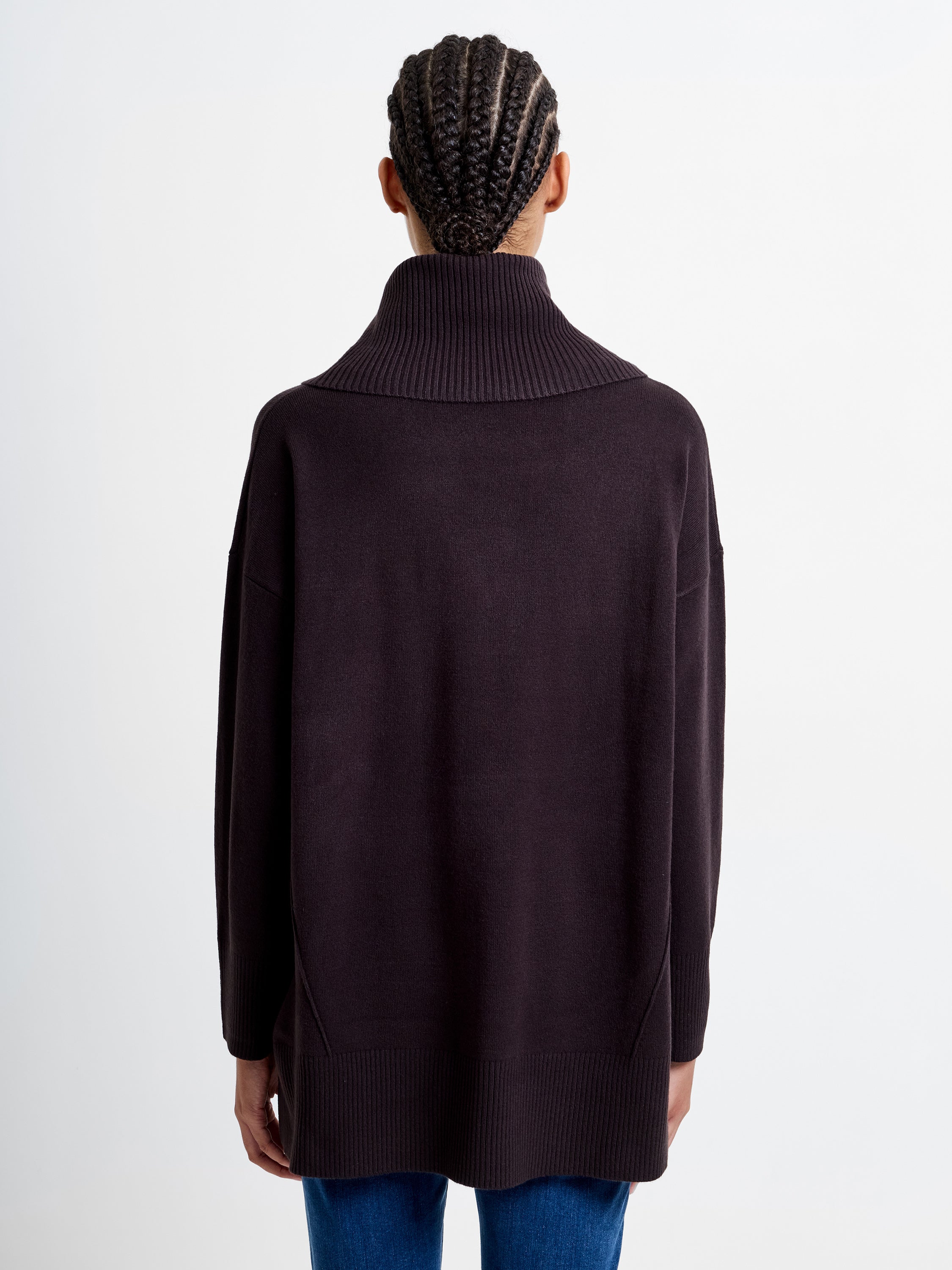 Babysoft Ribbed Cowl Neck Jumper