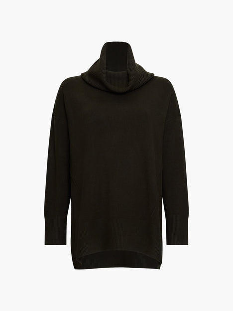 Babysoft Ribbed Cowl Neck Jumper