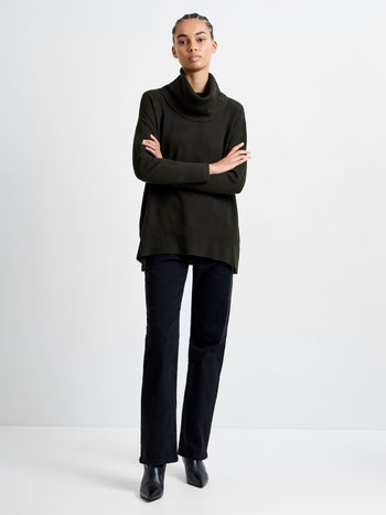 Babysoft Ribbed Cowl Neck Jumper