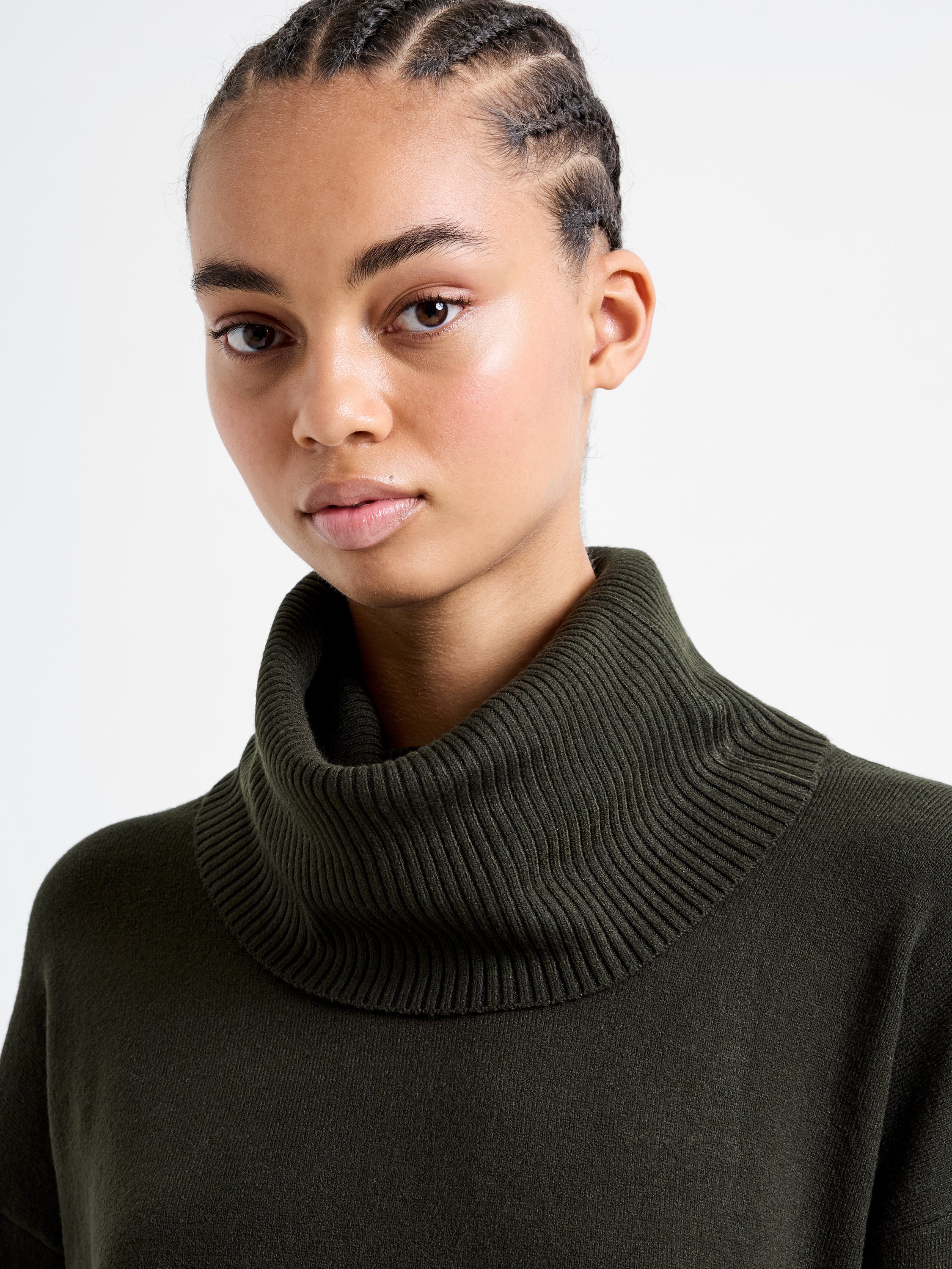 Babysoft Ribbed Cowl Neck Jumper