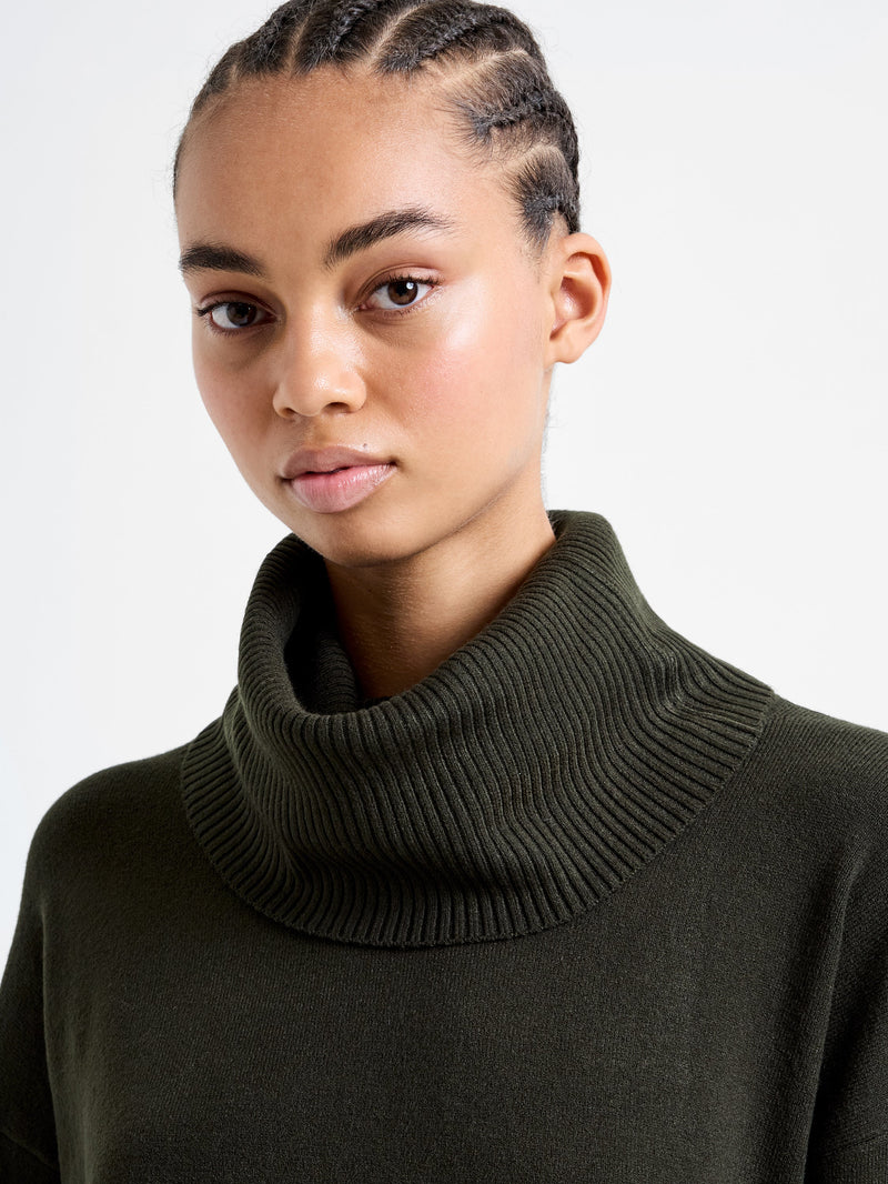 Babysoft Ribbed Cowl Neck Jumper