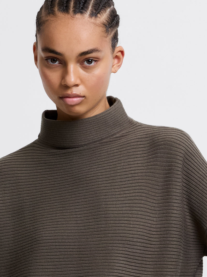 Babysoft Ribbed Mock Neck Jumper