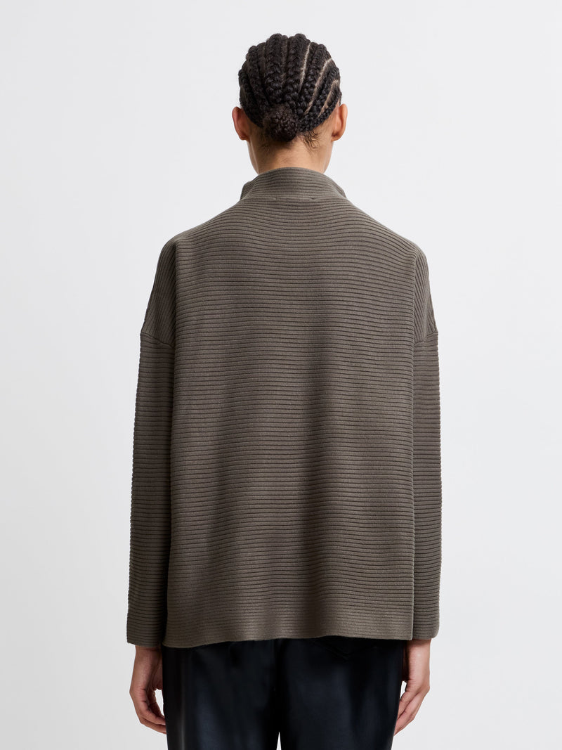 Babysoft Ribbed Mock Neck Jumper