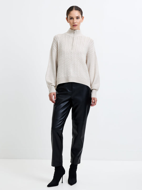 Babysoft Cable Knit Half Zip Jumper
