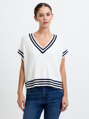 Babysoft Cable Knit V-Neck Tank Vest