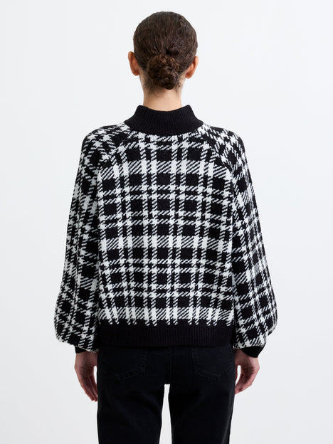 Check Crew Neck Jumper