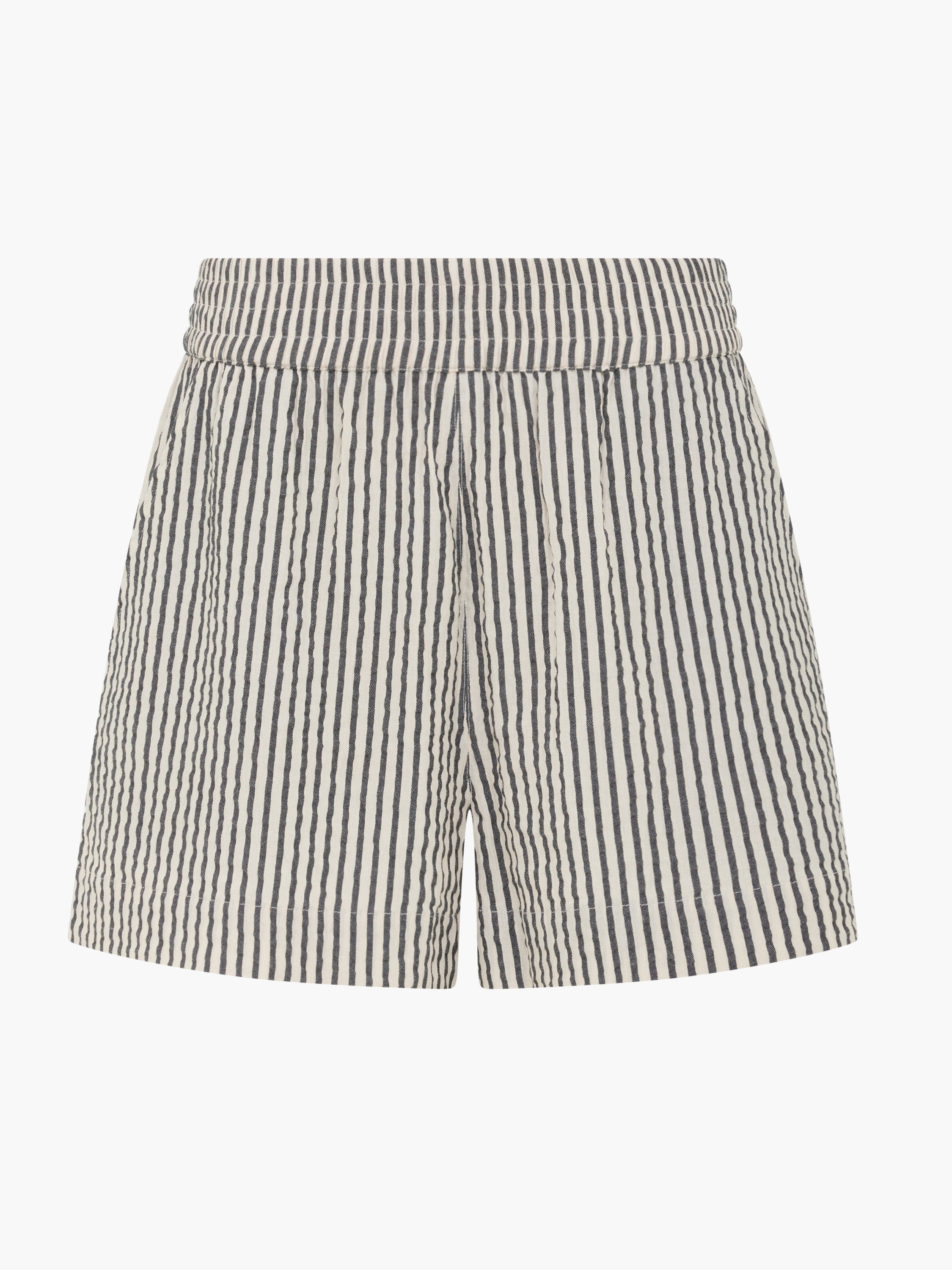 Lia Seersucker Monochrome Striped Shorts