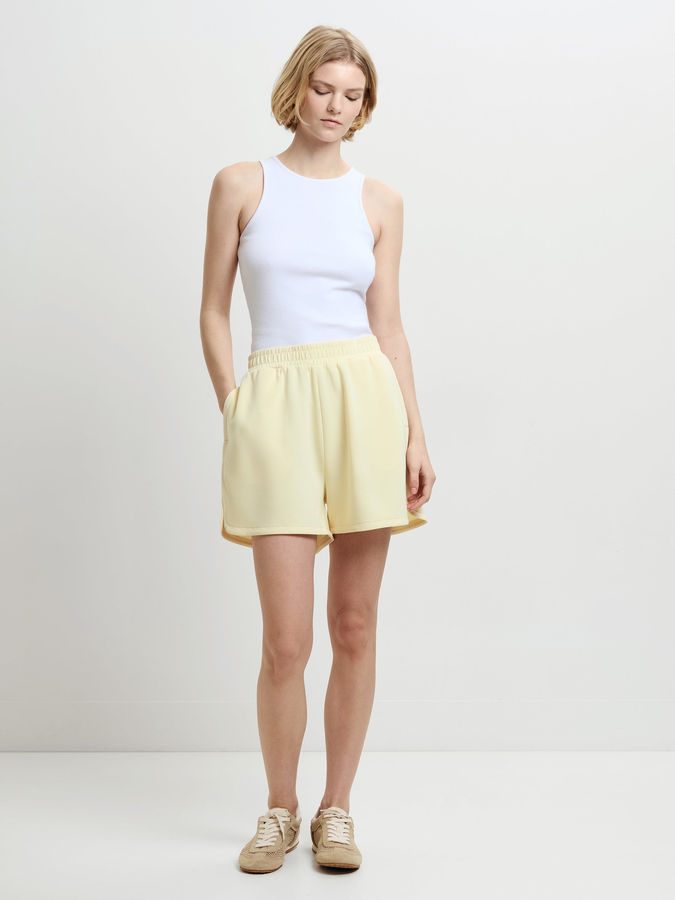 Wren Butter Yellow Relaxed Sweat Shorts