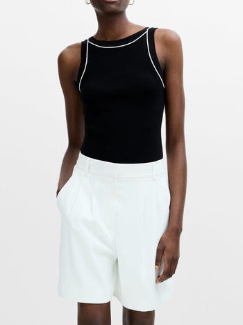 Harrie Tailored White Bermuda Shorts