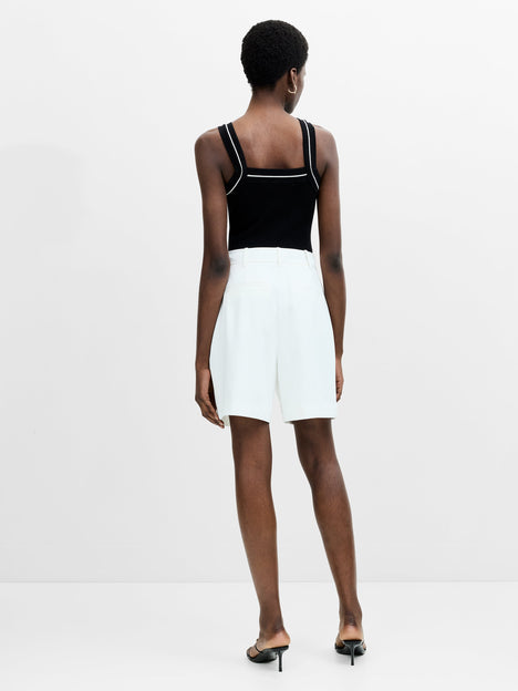Harrie Tailored White Bermuda Shorts
