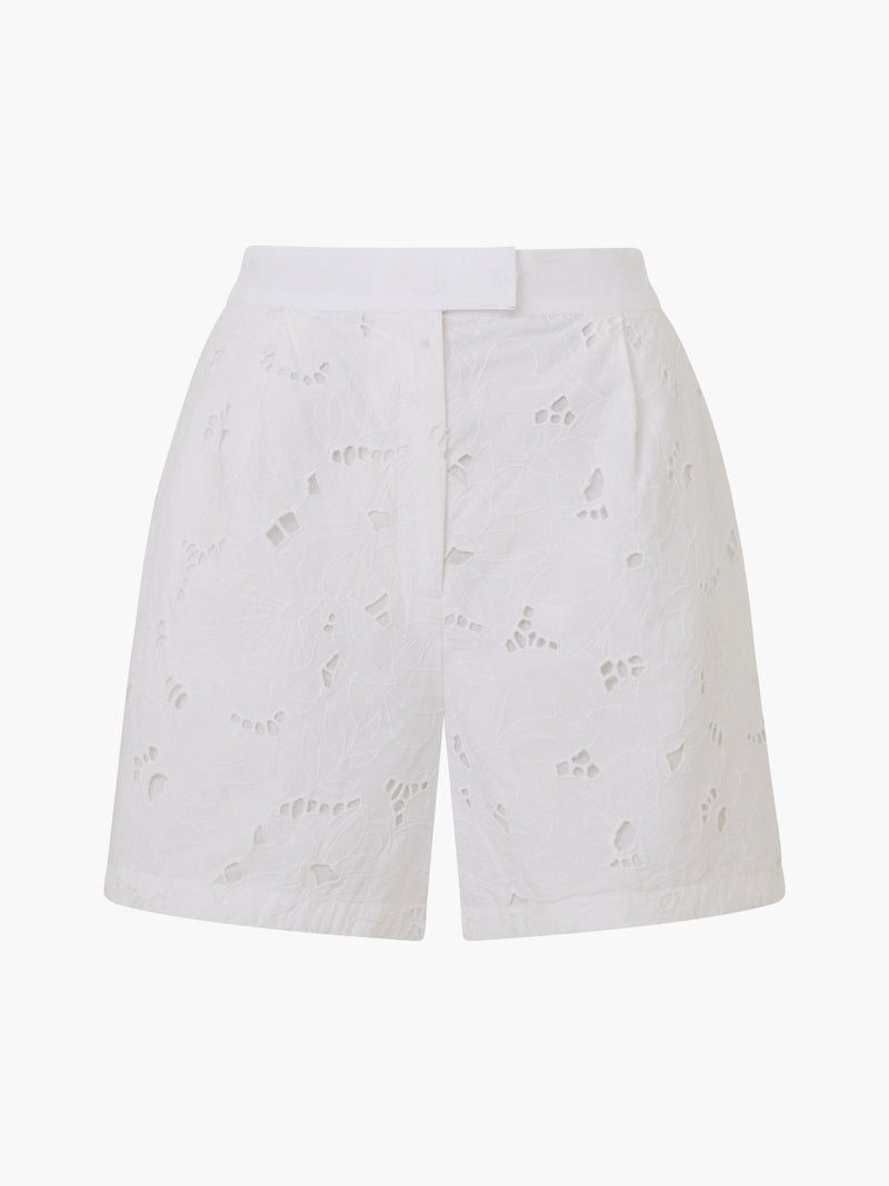 Rhodes Cotton Embroidered Shorts