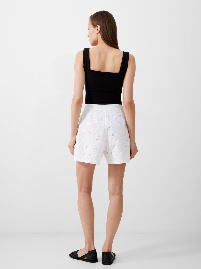 Rhodes Cotton Embroidered Shorts