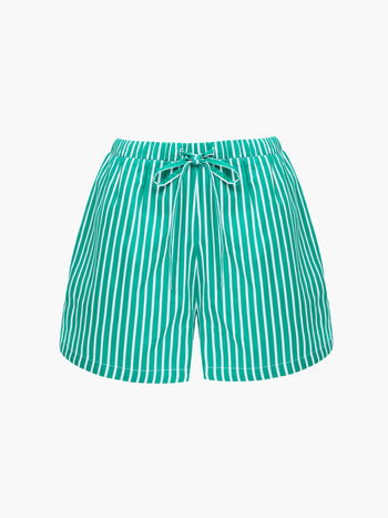 Alexis Cotton Striped Drawstring Shorts