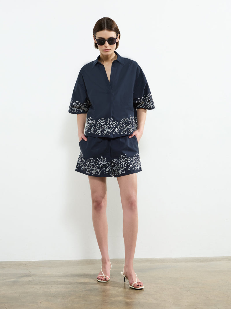 Alissa Cotton Popover Shirt