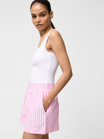 Stripe Shirting Shorts