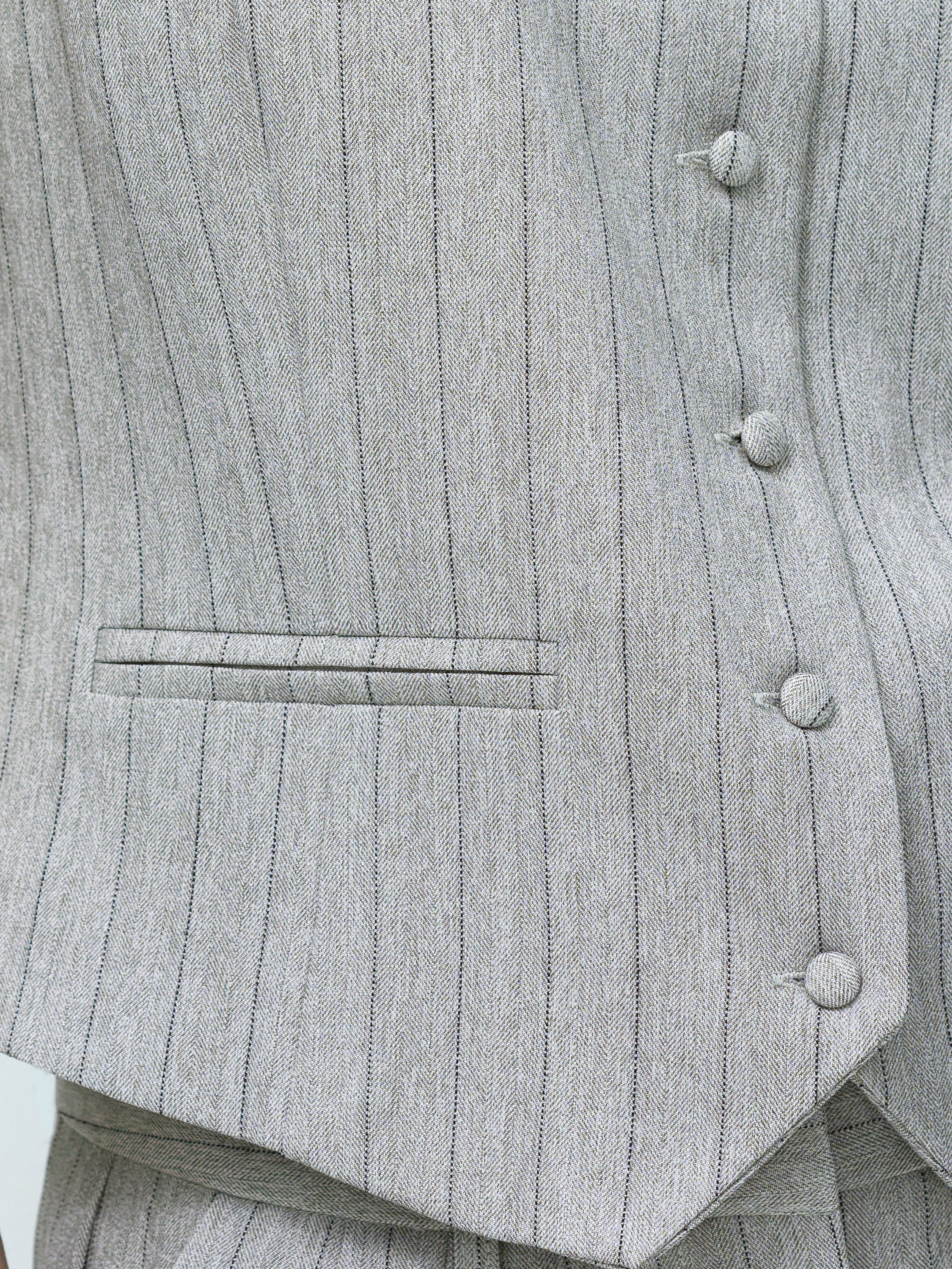 Enya Tailored Grey Pinstripe Waistcoat