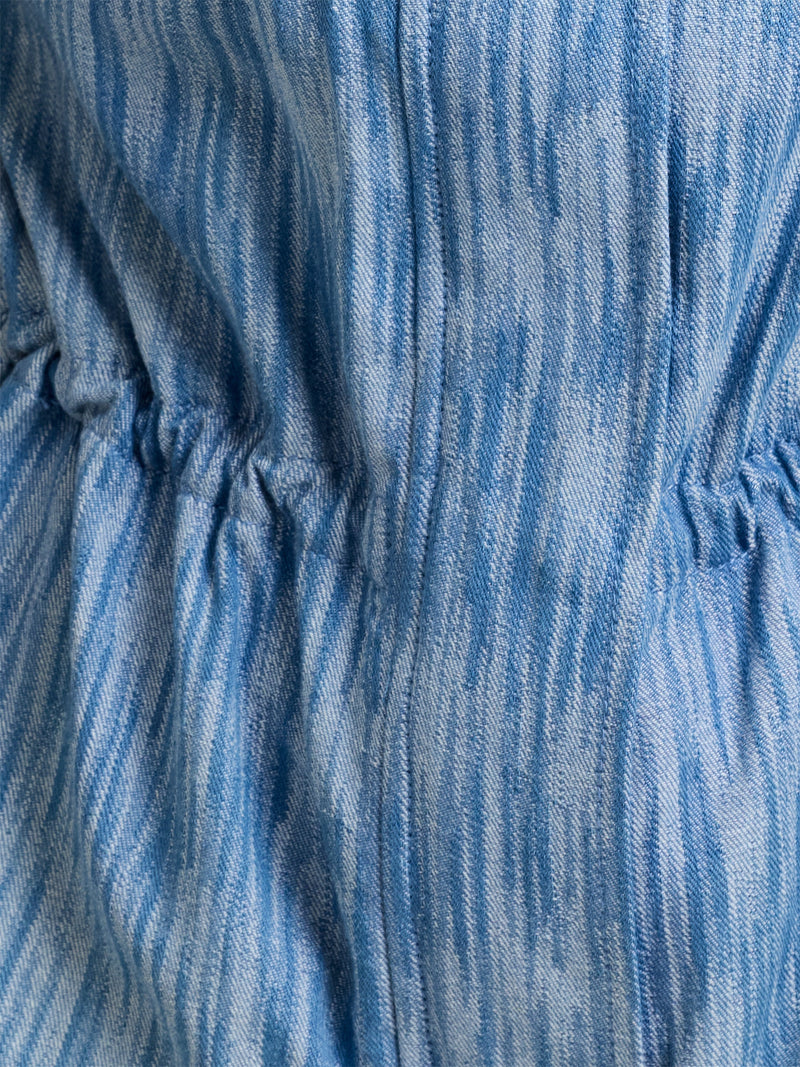 Bessie Textured Denim Cinched Waistcoat