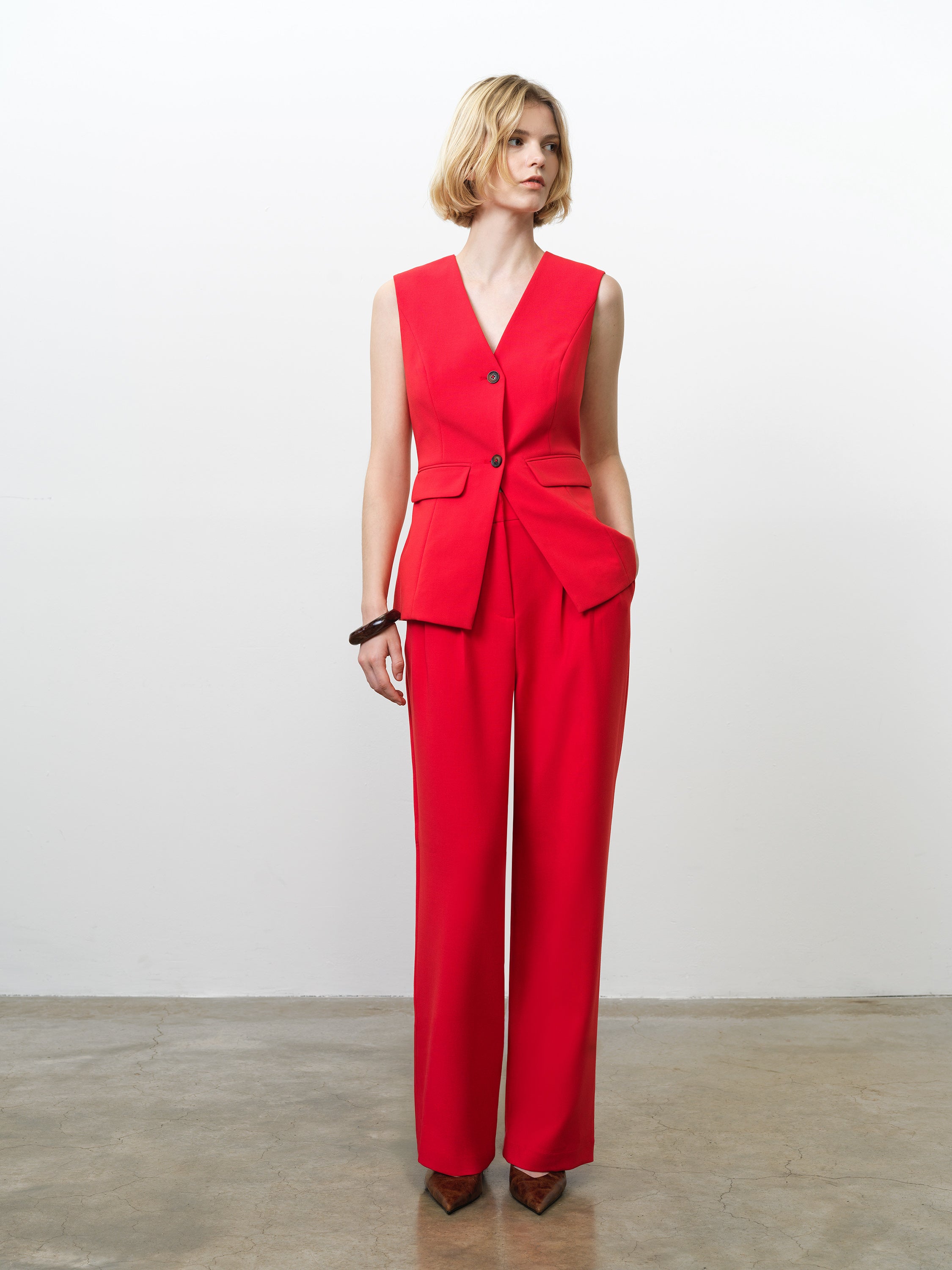 Carlie Longline Fitted Waistcoat