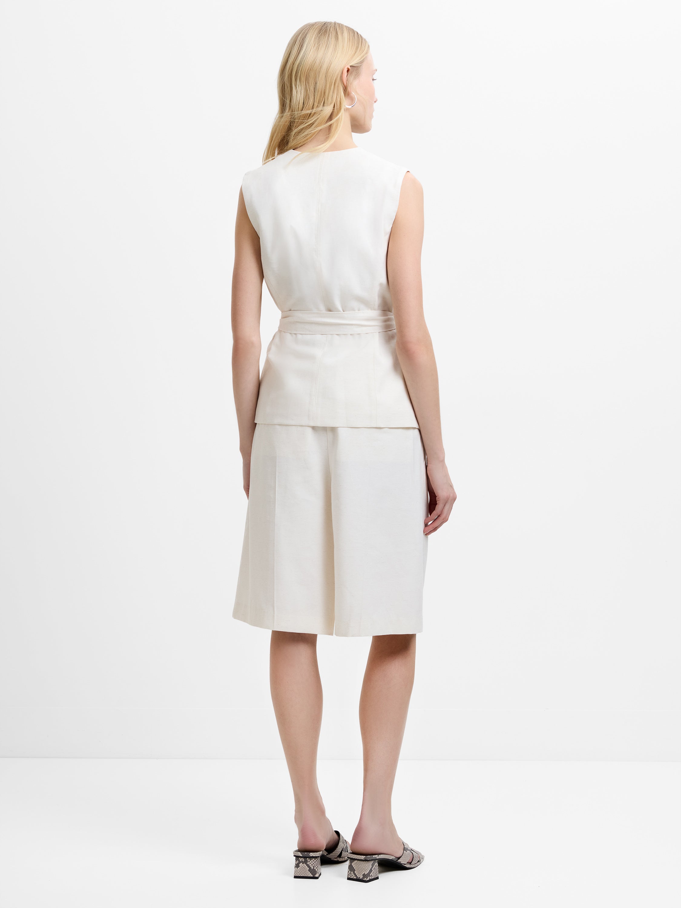 Raquel Wrap Tie Cream Waistcoat