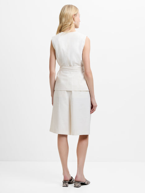 Raquel Wrap Tie Cream Waistcoat