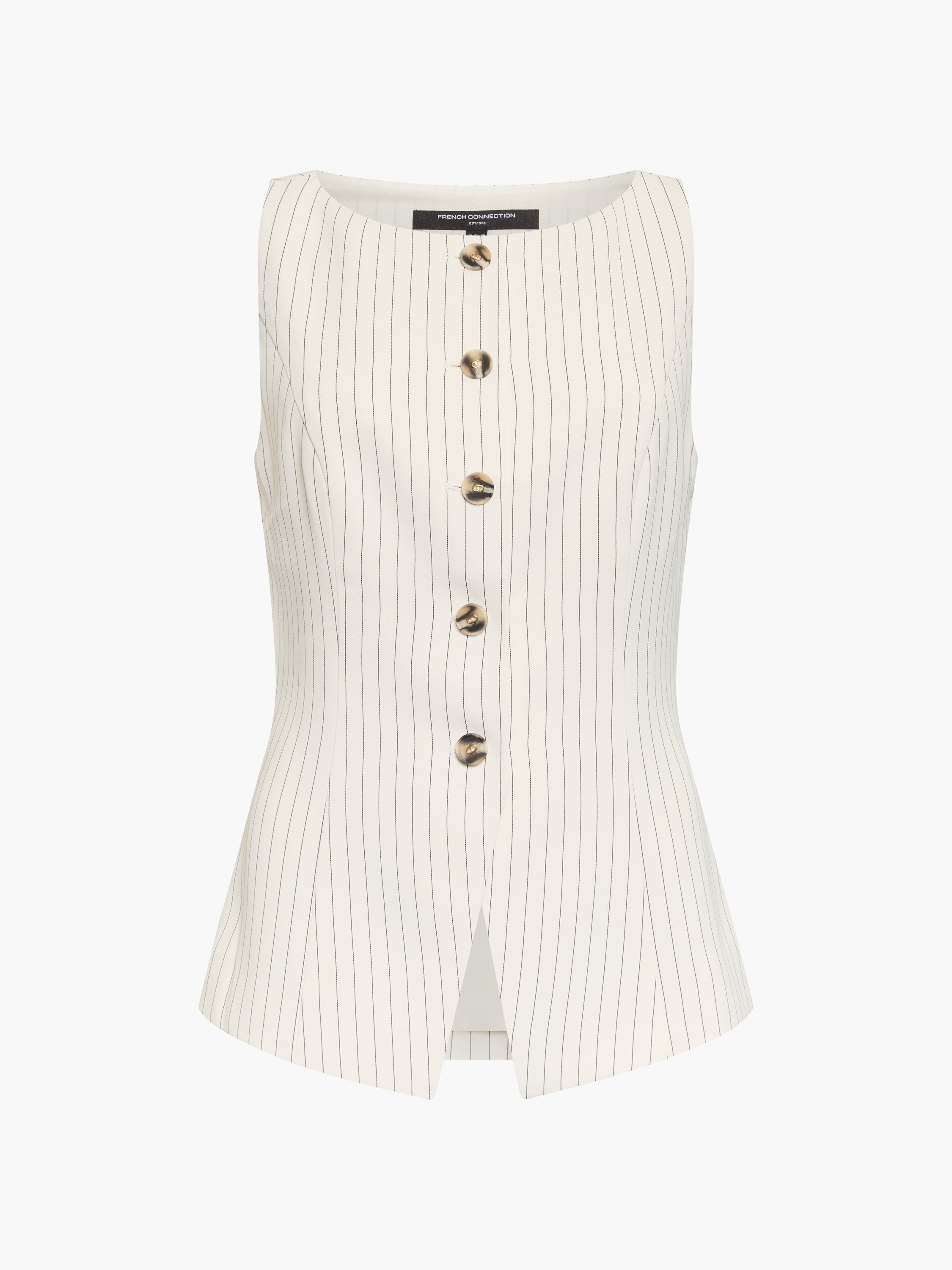 Vinnie Tailored Cream Pinstripe Waistcoat