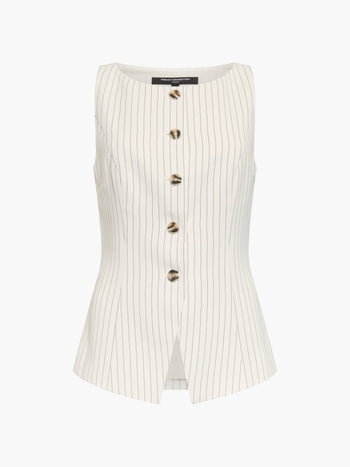 Vinnie Tailored Cream Pinstripe Waistcoat