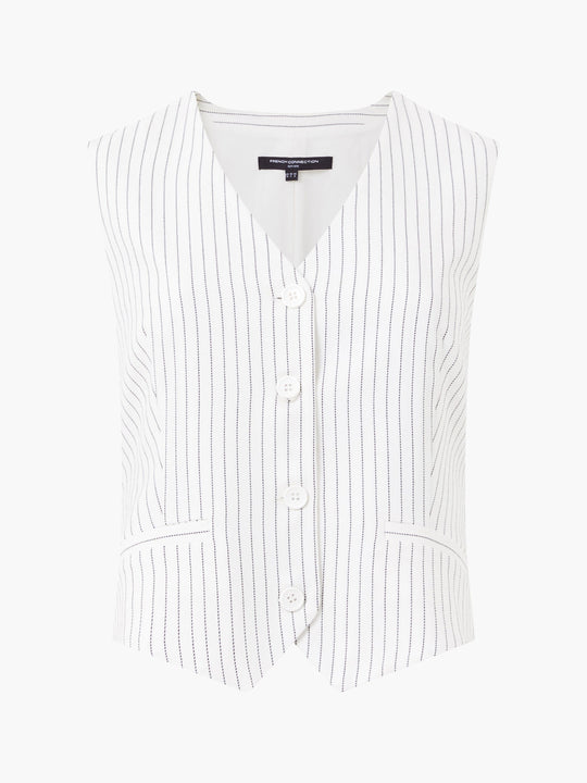 Pinstripe Cropped Waistcoat