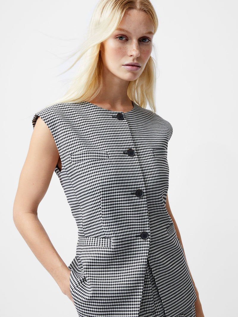 Holden Houndstooth Crew Neck Waistcoat