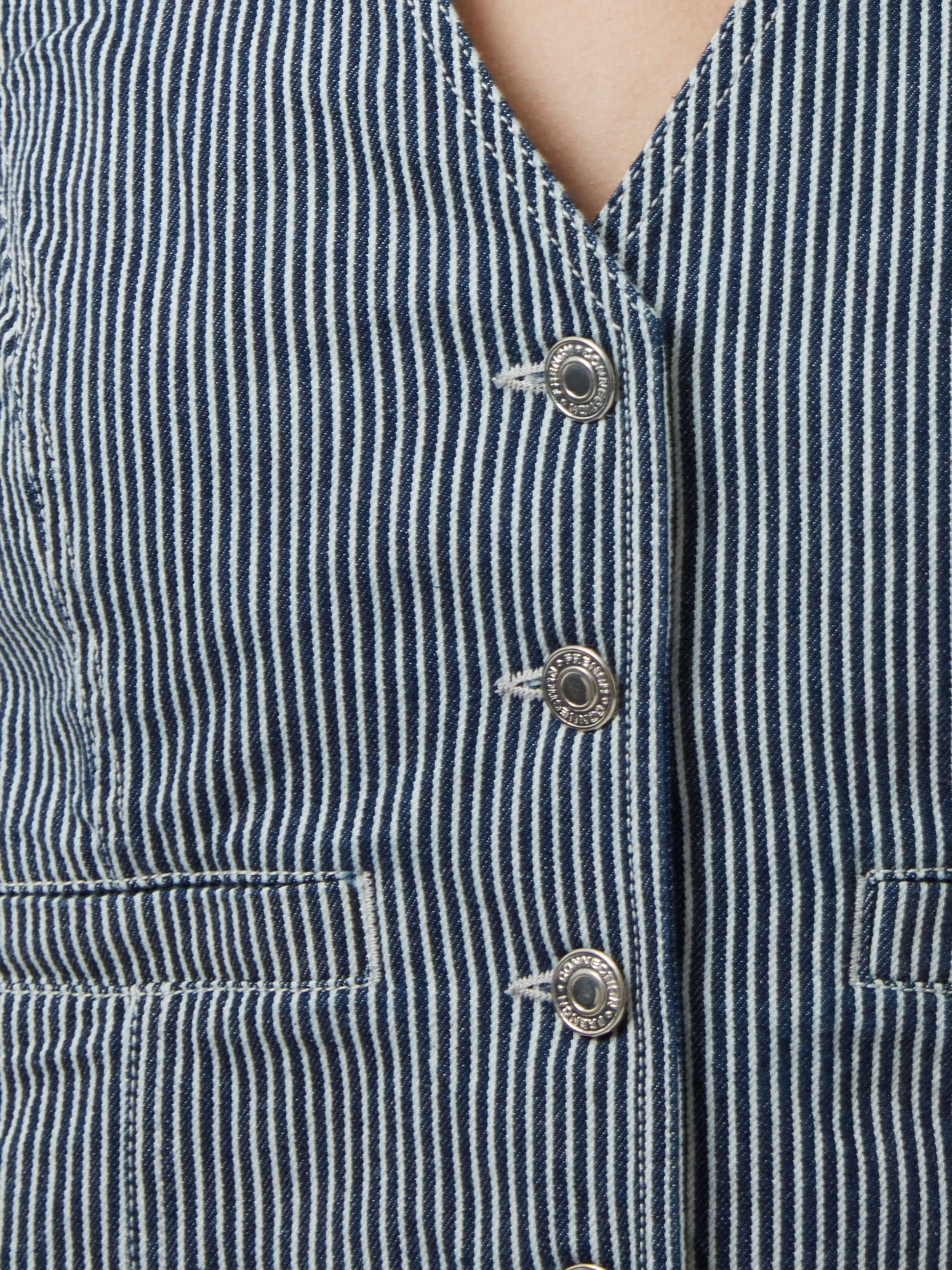 Everett Stripe Denim Waistcoat