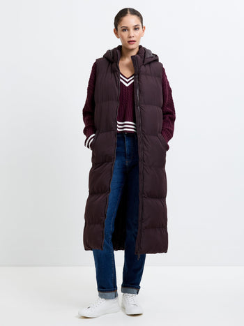 Hooded Puffer Row Gilet